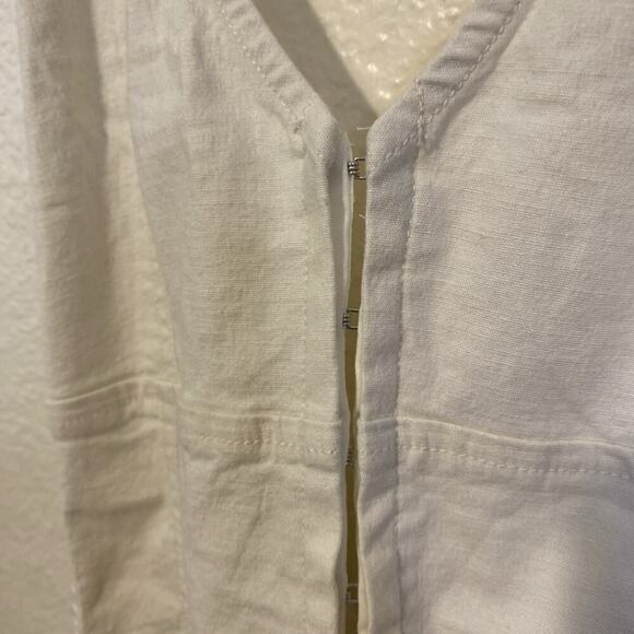 NWT Urban Outfitters Sari Seamed Linen Blend Halter Vest Top In White Size Small - Picture 7 of 13
